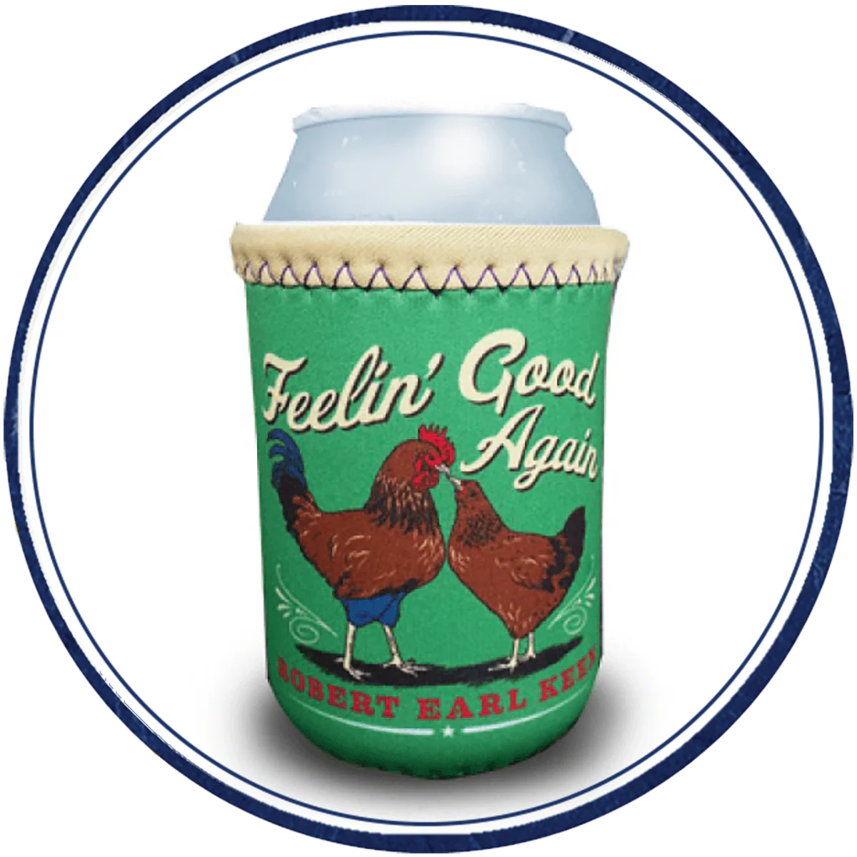 Green & Tan Numo Can Cooler